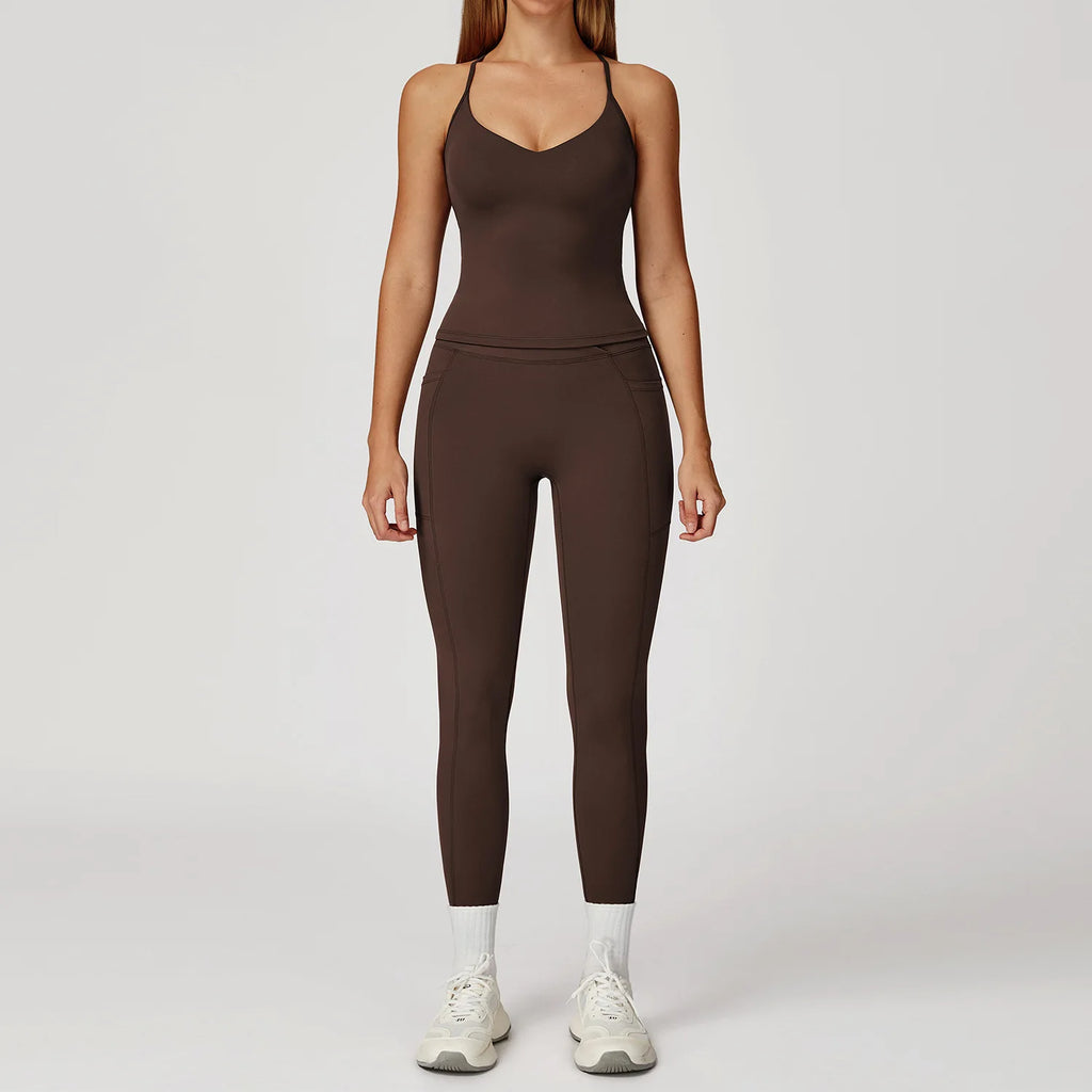 Momentum Set – Women’s Gym Vest & High Waist Leggings