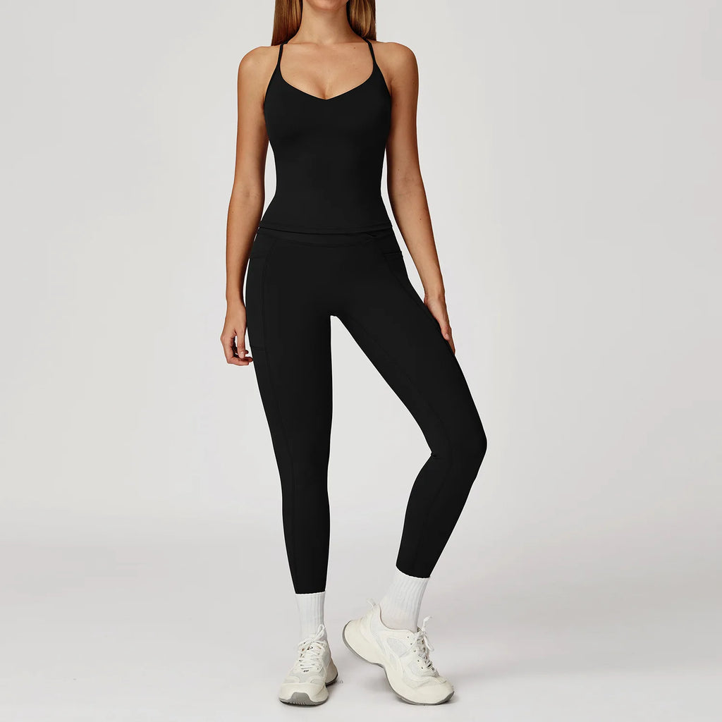 Momentum Set – Women’s Gym Vest & High Waist Leggings